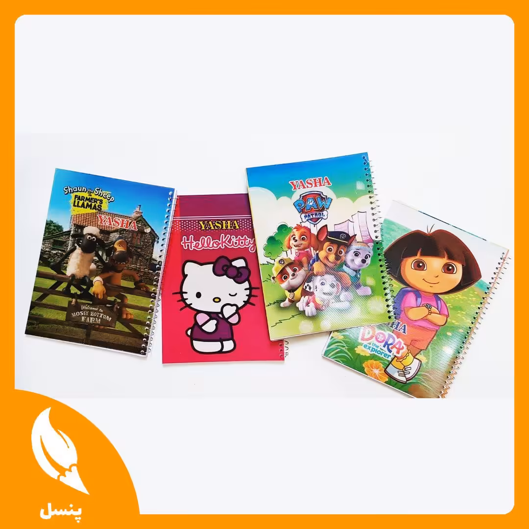 📕 دفتر مشق 50 برگ طلقی کارتونی 🦸‍♂️

