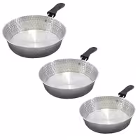 سرویس 3 پارچه تابه روحی چکشی سایز 18و22و24 تک دسته پلاستیکی