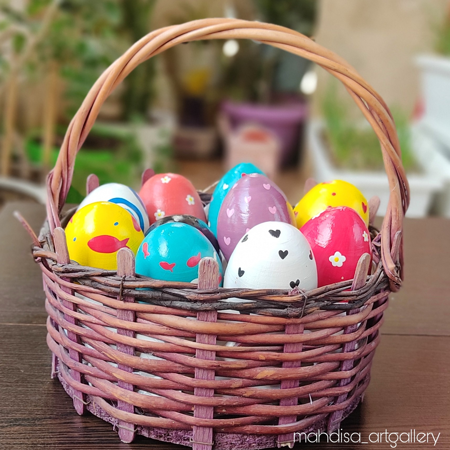 تخم مرغ رنگی سفالی هفتسین عید نوروز