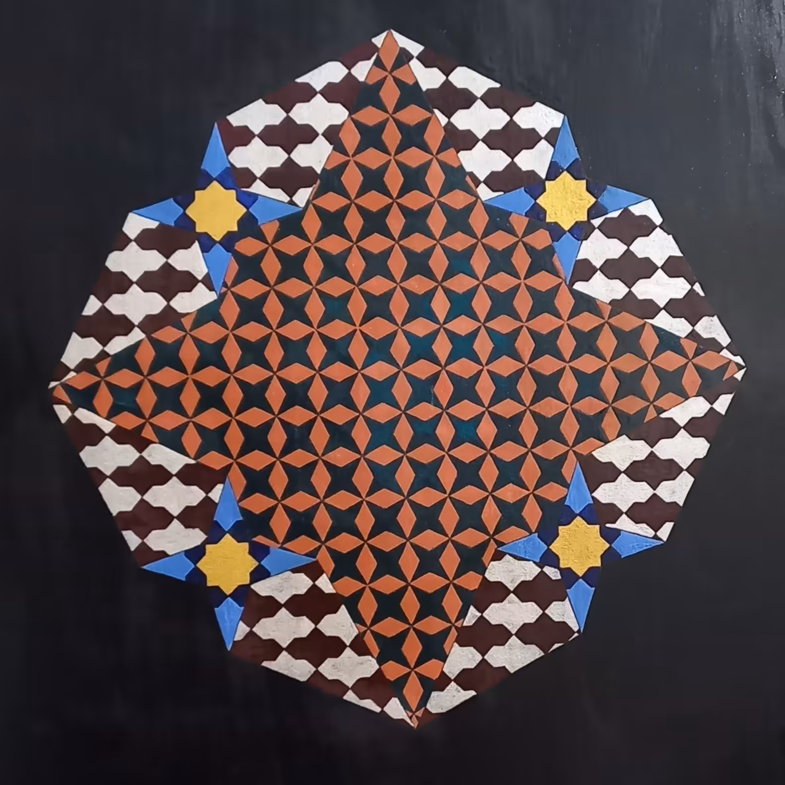 نقاشی گواش هندسی 