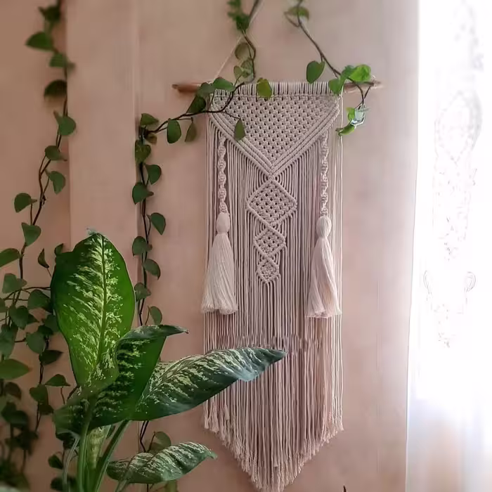 دیوارکوب مکرومه کوچک 