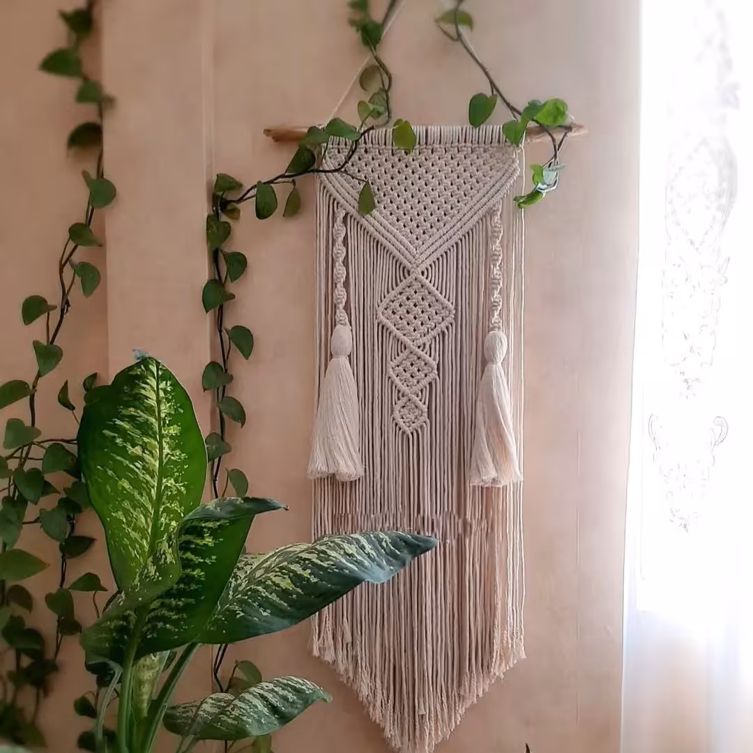 دیوارکوب مکرومه کوچک 
