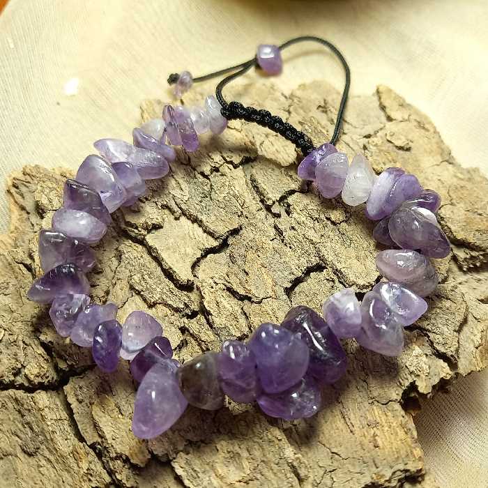 دستبند امتیست طبیعی(سنگ خام دستنخورده) 