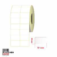 لیبل کاغذی سایز 51*34 میلیمتر دو ردیفه