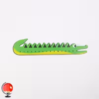 خط کش فانتزی 15 سانت طرح تمساح