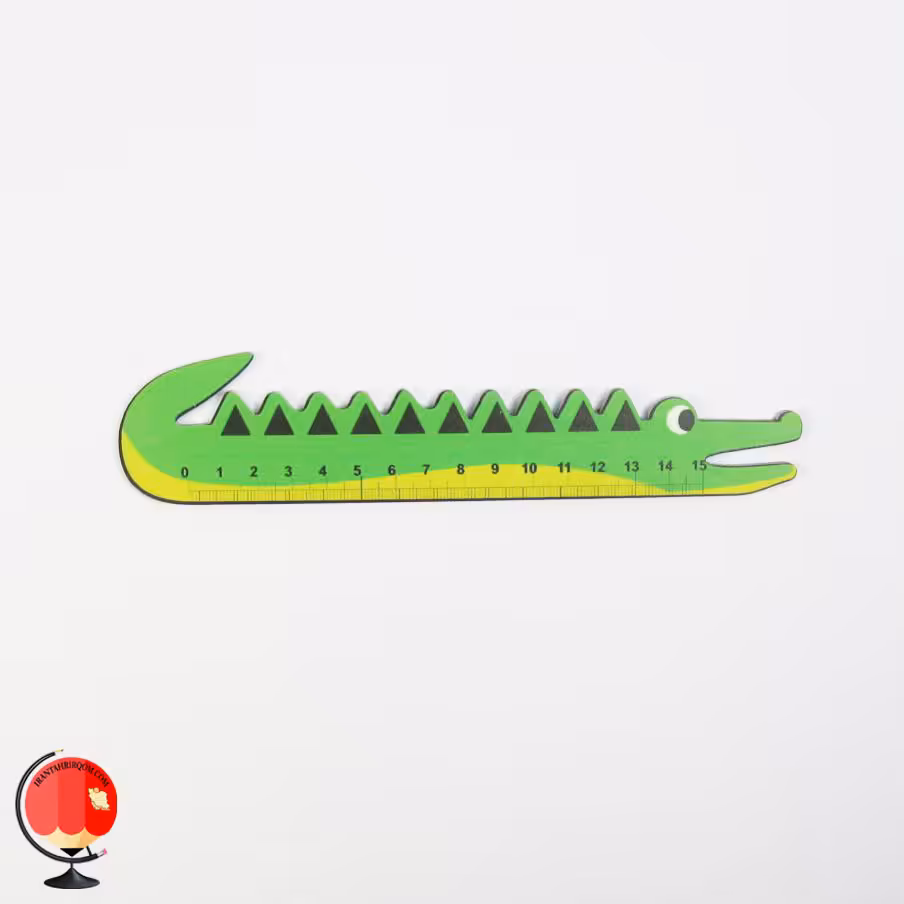 خط کش فانتزی 15 سانت طرح تمساح