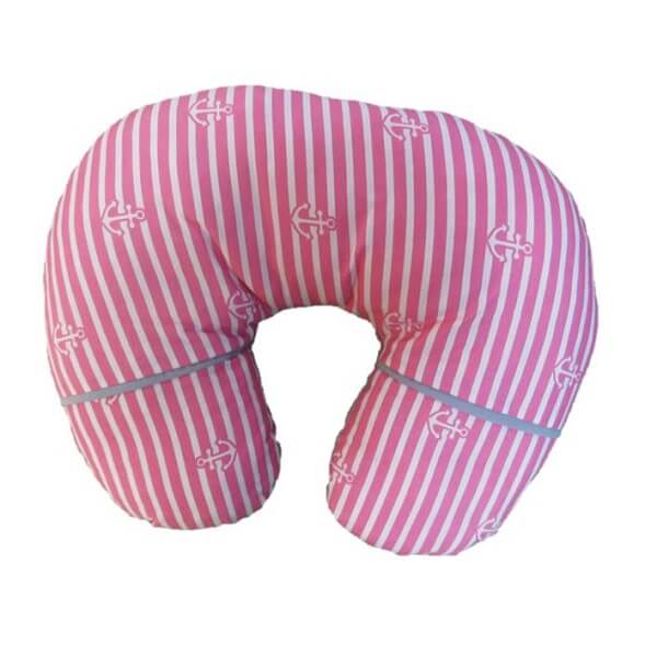 بالش شیر دهی (نعل اسبی) طرح راه راه صورتی