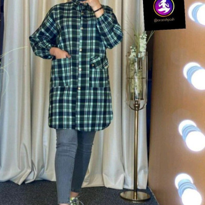 مانتو اسپرت زنانه پشمی مدل دوجیب