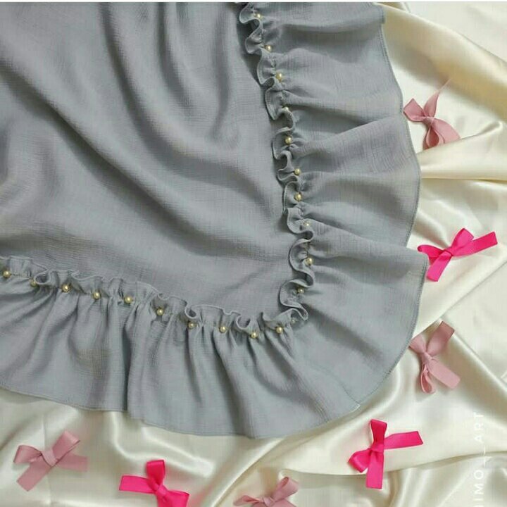 روسری چیندار طوسی