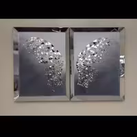 تابلو دو تیکه آینه کاری طرح پروانه 