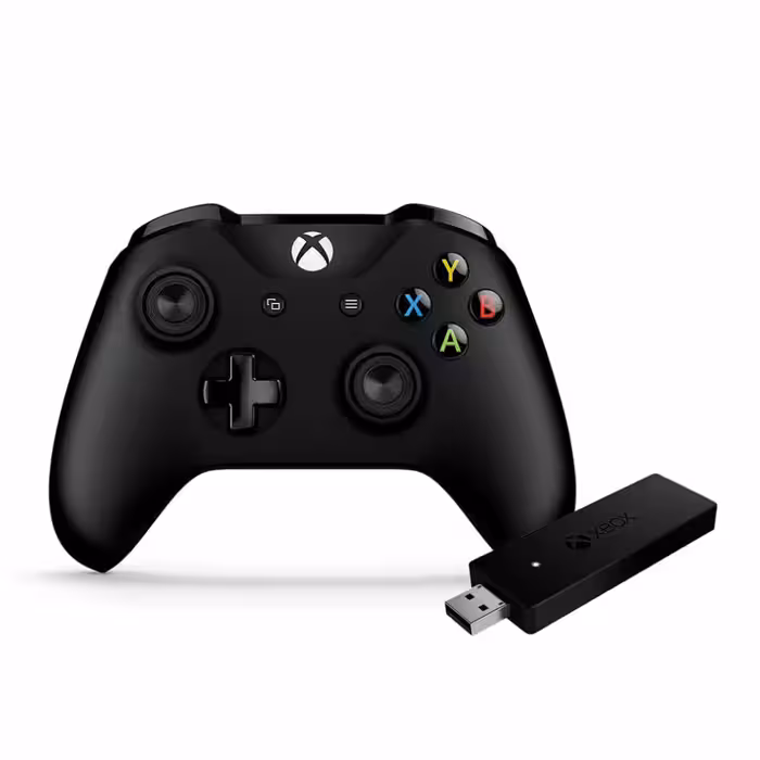 دسته بازی به‌همراه دانگل مخصوص ویندوز 10 مایکروسافت Xbox One