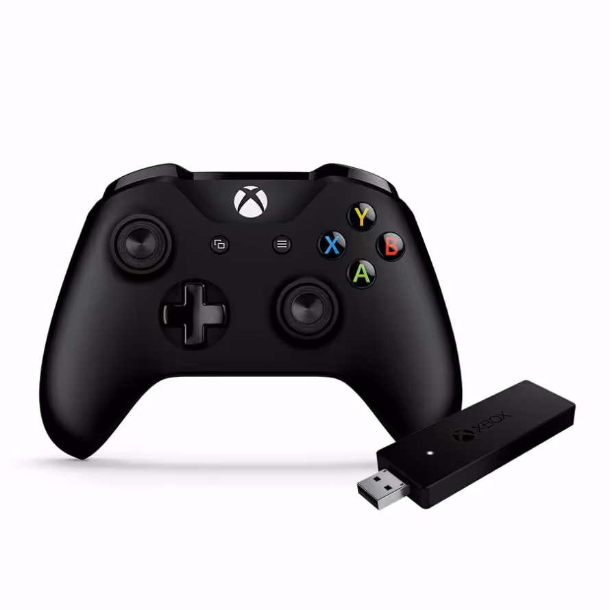 دسته بازی به‌همراه دانگل مخصوص ویندوز 10 مایکروسافت Xbox One