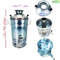 سماور هیزمی و زغالی 6 لیتر یا سماور تفریحی و سماور سفری یا سماور آتشی