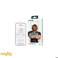 گلس ایفون 16pro max گرین لاین شفاف و دور سیلیکونی Green Lion - زنگوله