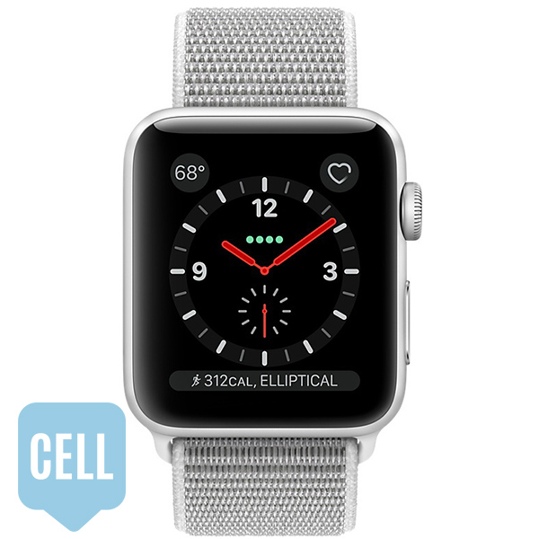 سری 3 اسپرت مردانه 42 میلیمتری مدل Silver Aluminum Case with Seashell Sport Loop - سلولار - Hiapple.ir