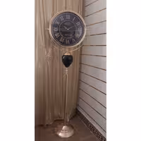 ساعت ایستاده ارزان شیک تک پایه راما کد 29  مشکی طلایی تمام فلز مظفری