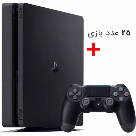 کنسول بازی پلی استیشن 4 اسلیم سونی 1 ترابایت مدل CUH-2116B به همراه 25 عدد بازی