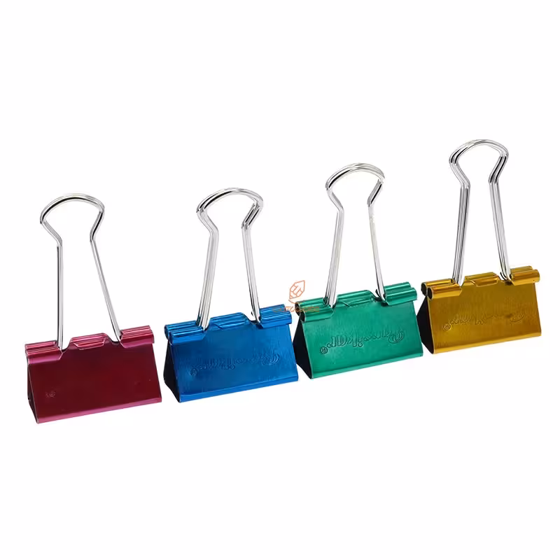 گیره دوبل رنگی 32mm فلزی پارسیکار parsikar