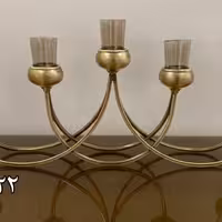 شمعدان 4 شاخه انتیک حلقه ای