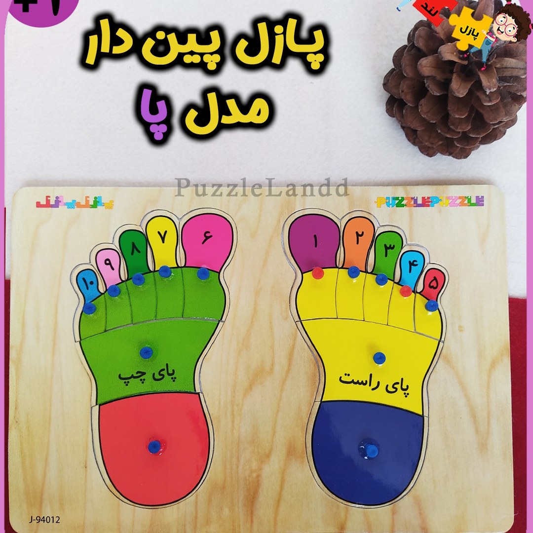پازل پین دار  انگشتان پا