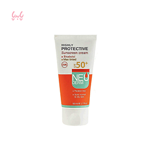 کرم ضد آفتاب +SPF50 رنگی تیره نئودرم
