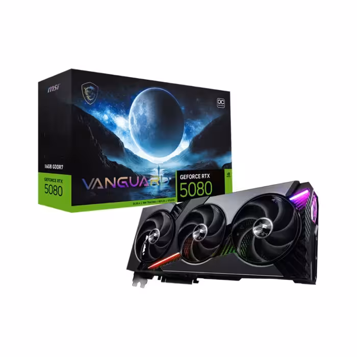 خرید کارت گرافیک MSI RTX 5080 16G Vanguard OC با بهترین قیمت
