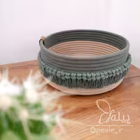 سبد نظم دهنده قیطان دوزی ریشه دارسبز و کنفی پیله