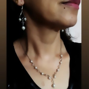 نیم ست مجلسی مرواریدی استیل