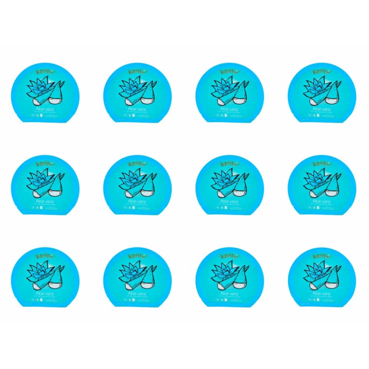 ماسک صورت کاریته مدل آلوئه ورا حجم 30 میلی لیتر بسته 12 عددی