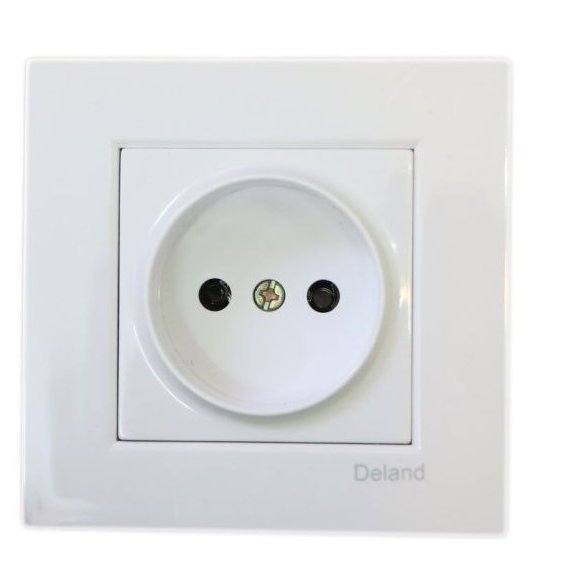 پریز برق دلند مدل آسا سفید ساده