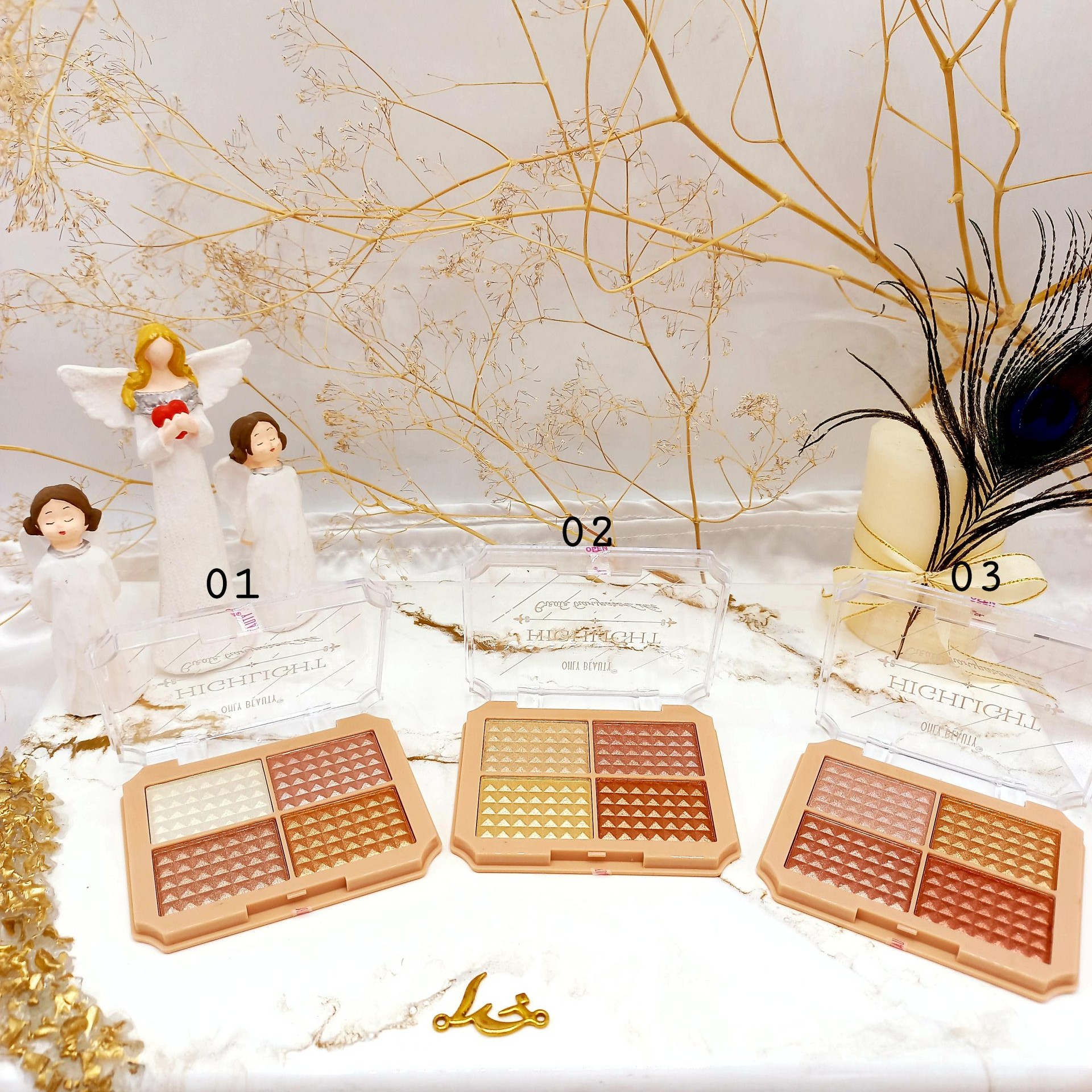 هایلایتر پر طرفدار چهار رنگ ONLY BEAUTY 
