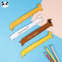 خط کش چوبی طرح سگ 