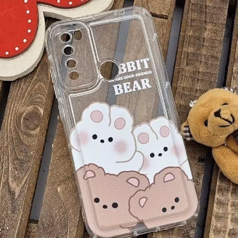 قاب گوشی شیائومی Note 8 طرح دار فانتزی عروسکی ژله ای شفاف محافظ لنز دار کپسولی بی رنگ