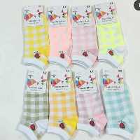 جین 8عددی جوراب ساق کوتاه اسپرت. طرح چهارخونه رنگی رنگی . زیبا 