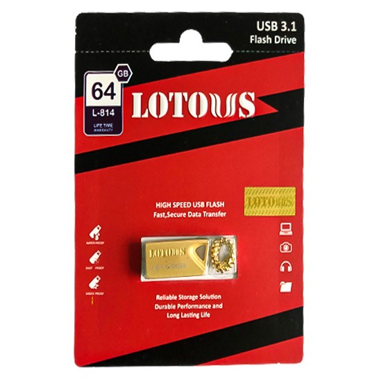 فلش مموری 64GB لوتوس USB3.1 مدل L814
