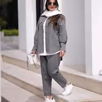 مانتو شلوار زنانه پرشیا مدل ست اسپورت شیک بهارک 65954