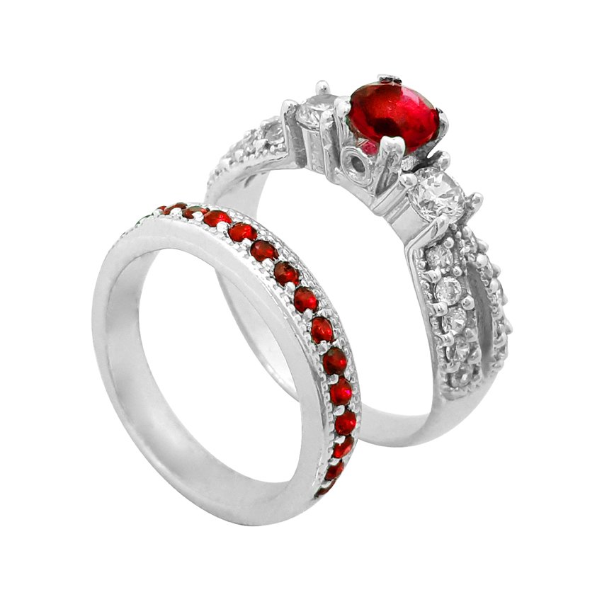 حلقه و پشت حلقه نقره کد R143pR