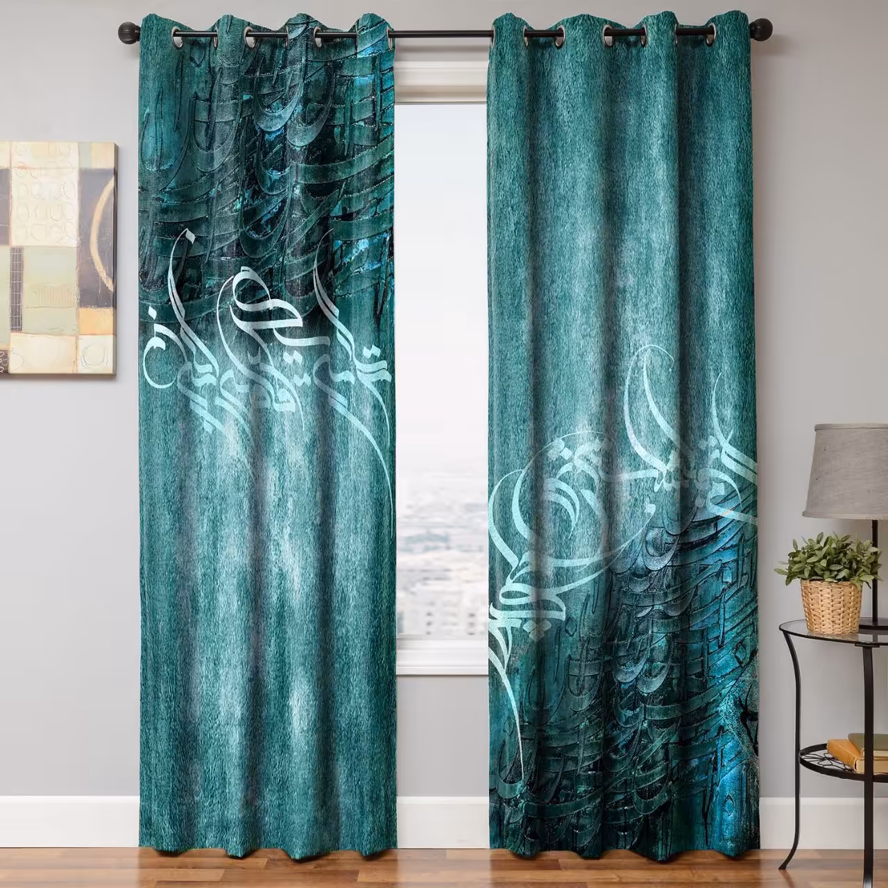 پرده چاپی  پانچ  طرح   خط نوشته (نستعلیق)  کد 3003