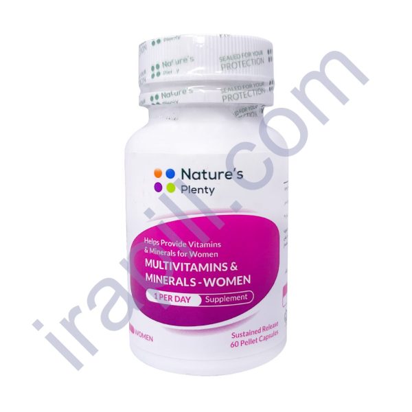 کپسول مولتی ویتامین و مینرال بانوان با فرمولاسیون آهسته رهش نیچرز پلنتی 60 عدد
