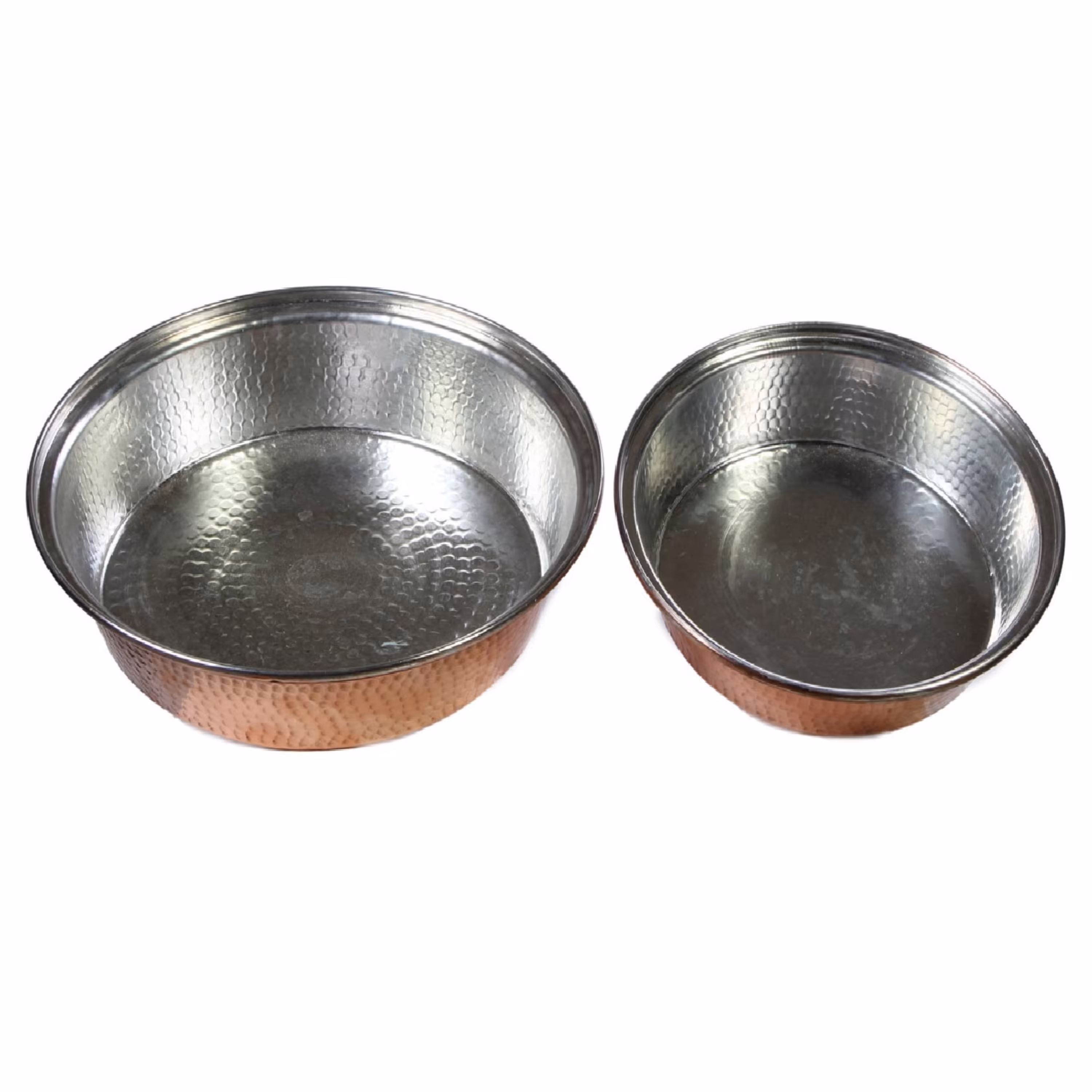 ماهیتابه مسی چکشی کد ZH26-1 مجموعه 2 عددی