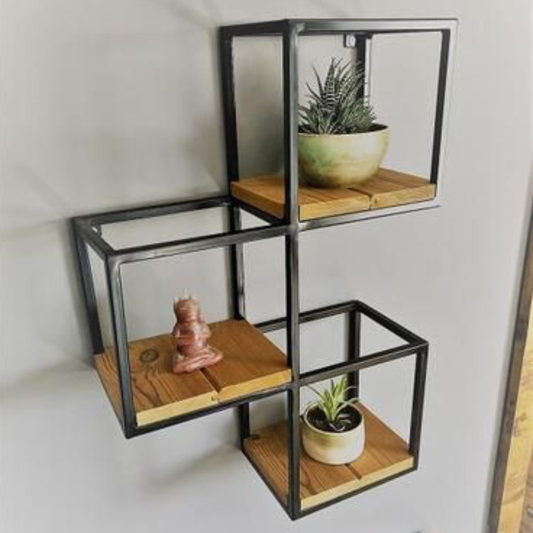 کتابخانه یا استند دیواری فلزی (پس کرایه)