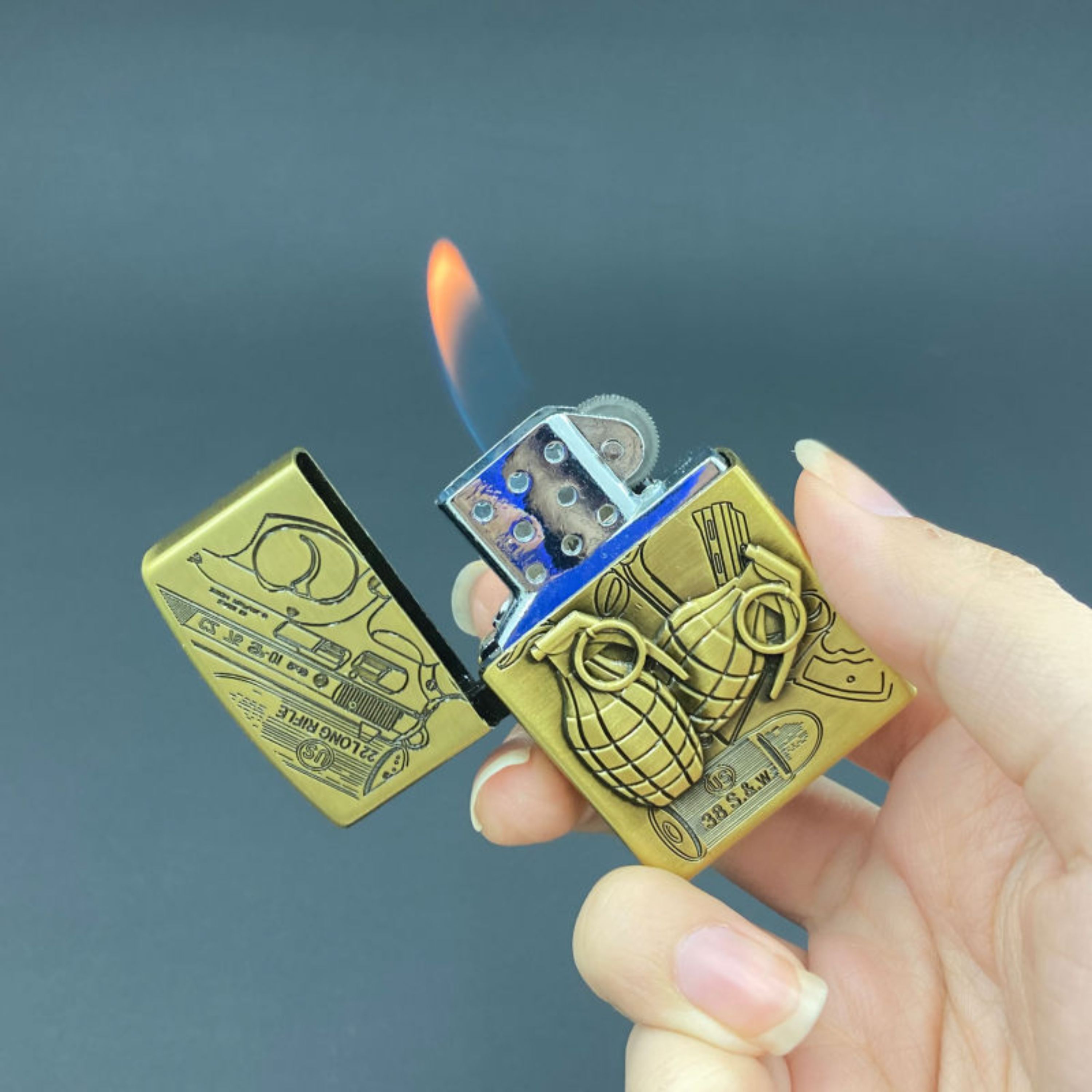 فندک مدل تفنگ و نارنجک کد DKD-652