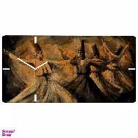 ساعت دیواری چارگوش طرح رقص سماع مدل RC07