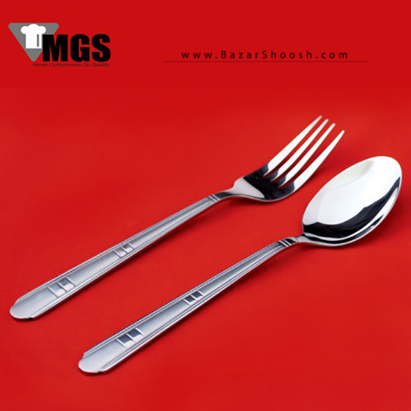 سرویس 110پارچه کامل قاشق و چنگال استیل MGS طرح جولیا