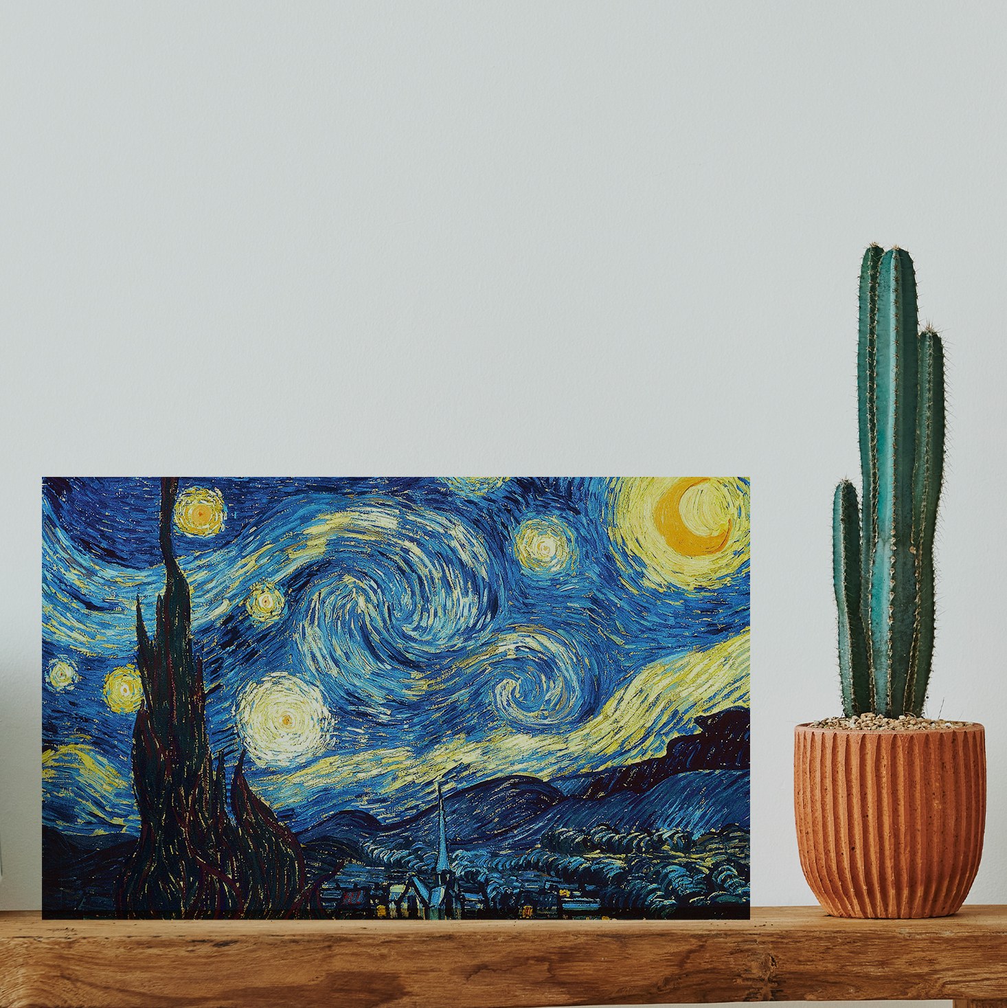 تابلو شاسی دکوراتیو شب پرستاره سایز 50  در  100 سانتی متر  کد 1143