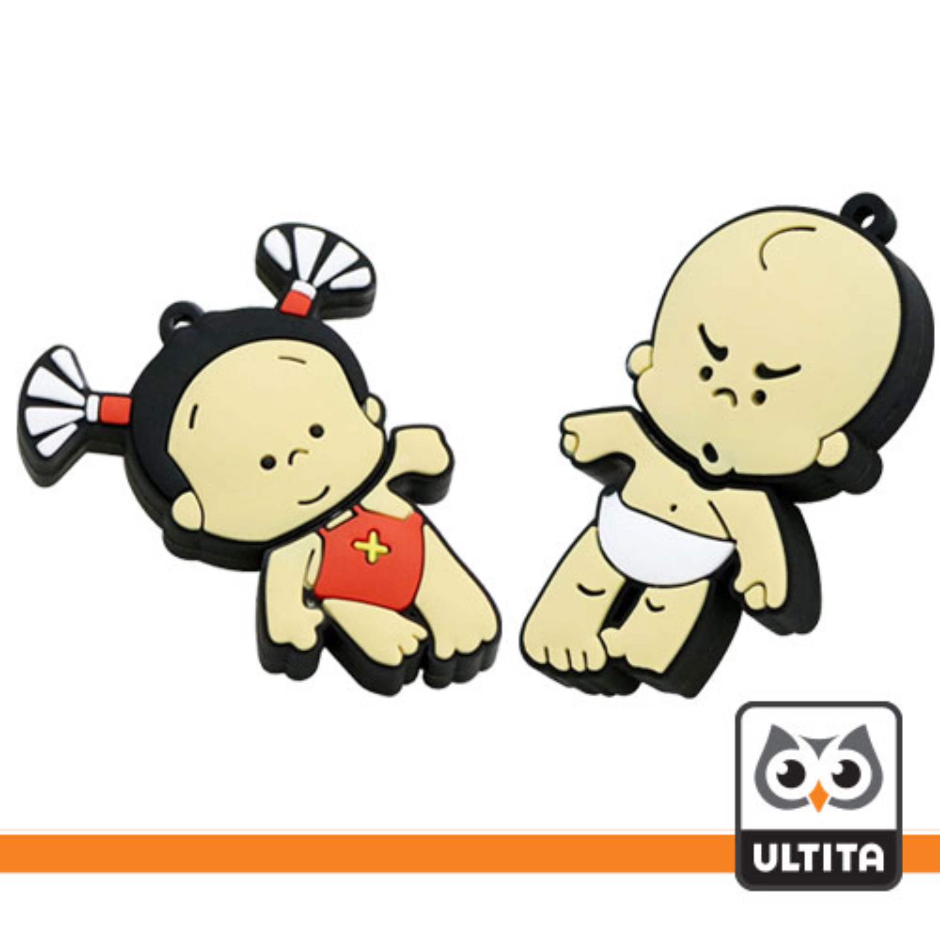 فلش مموری طرح نوزاد دختر و پسر ظرفیت 8 گیگابایت مجموعه 2 عددی