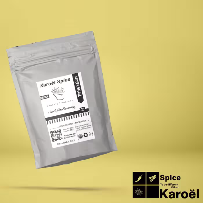 چاشنی سیب زمینی سرخ کرده سبز نرمال