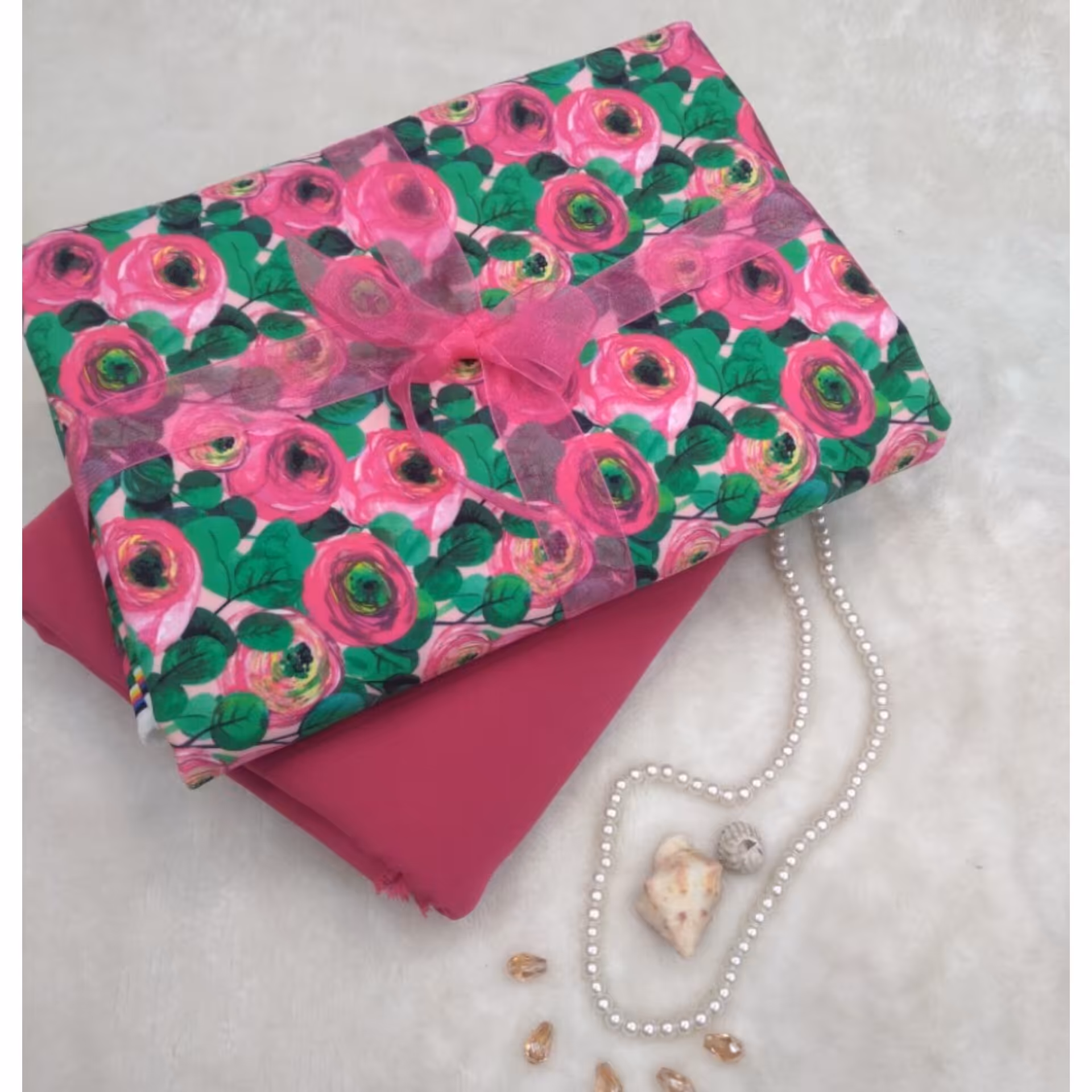 پارچه کرپ باربی چاپ دیجیتال رنگ سال 