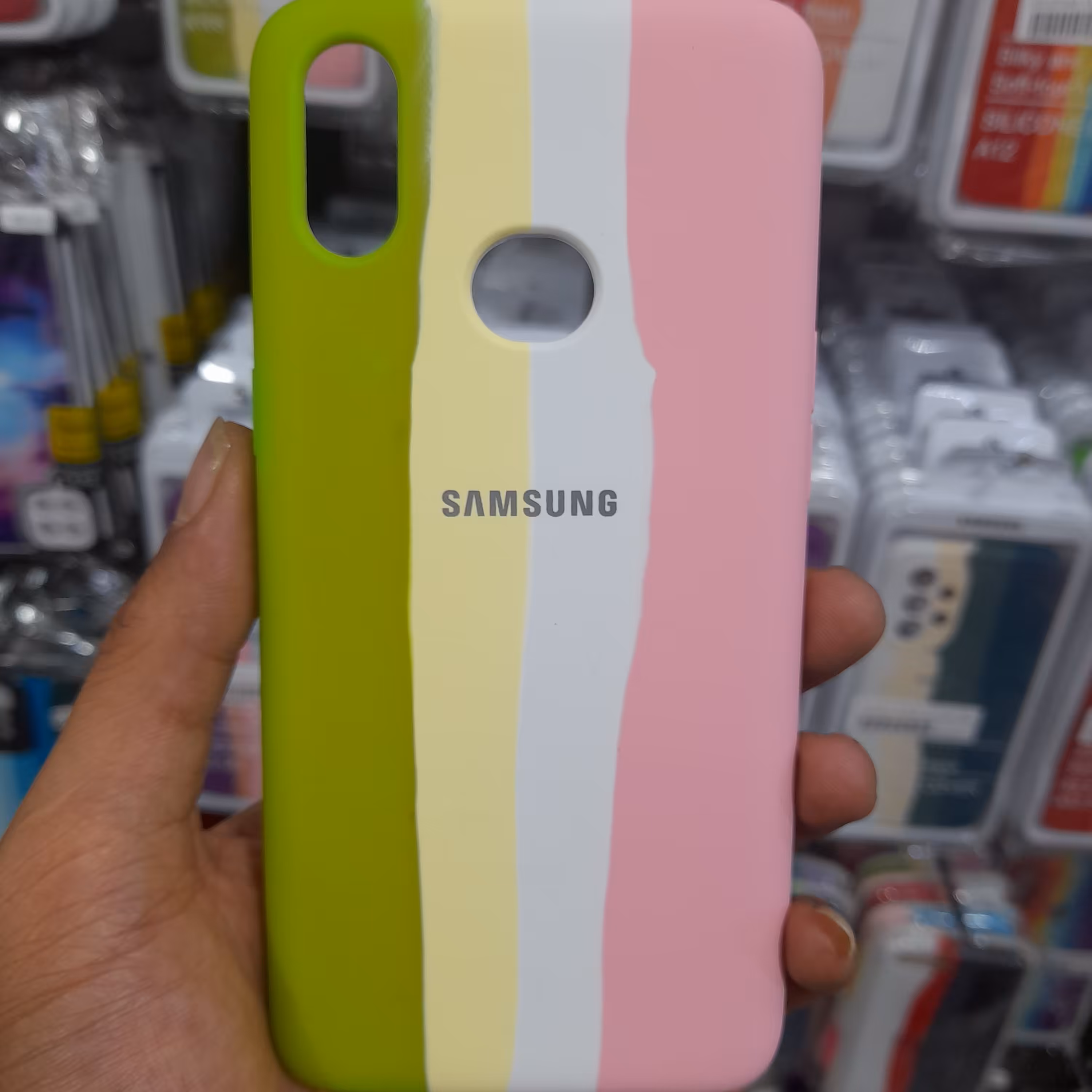 کاور سیلیکونی اورجینال آبرنگی‌ مناسب سامسونگ a10s