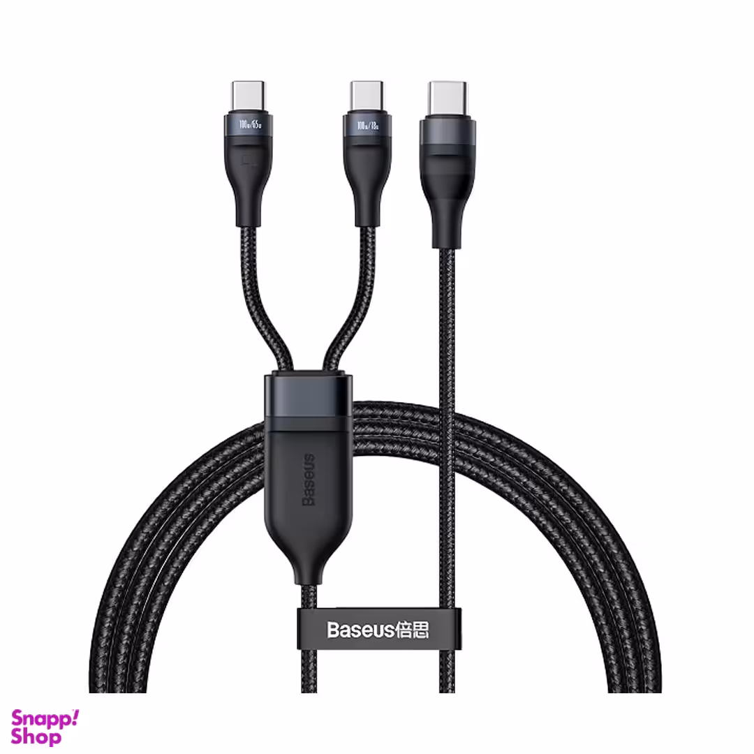 کابل تبدیل 1 به 2 USB-C باسیوس مدل CAT1T2-C01 100W طول 1.5 متر